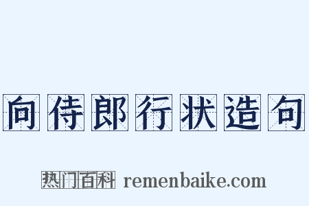 向侍郎行状造句是什么意思的图片